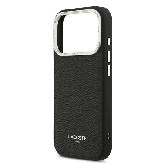 Apple iPhone 17 Pro Kılıf Lacoste Orjinal Lisanslı M-safe Şarj Özellikli Champs Elysees PU Deri Tasarımlı Kapak - 15