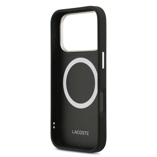 Apple iPhone 17 Pro Kılıf Lacoste Orjinal Lisanslı M-safe Şarj Özellikli Champs Elysees PU Deri Tasarımlı Kapak - 16