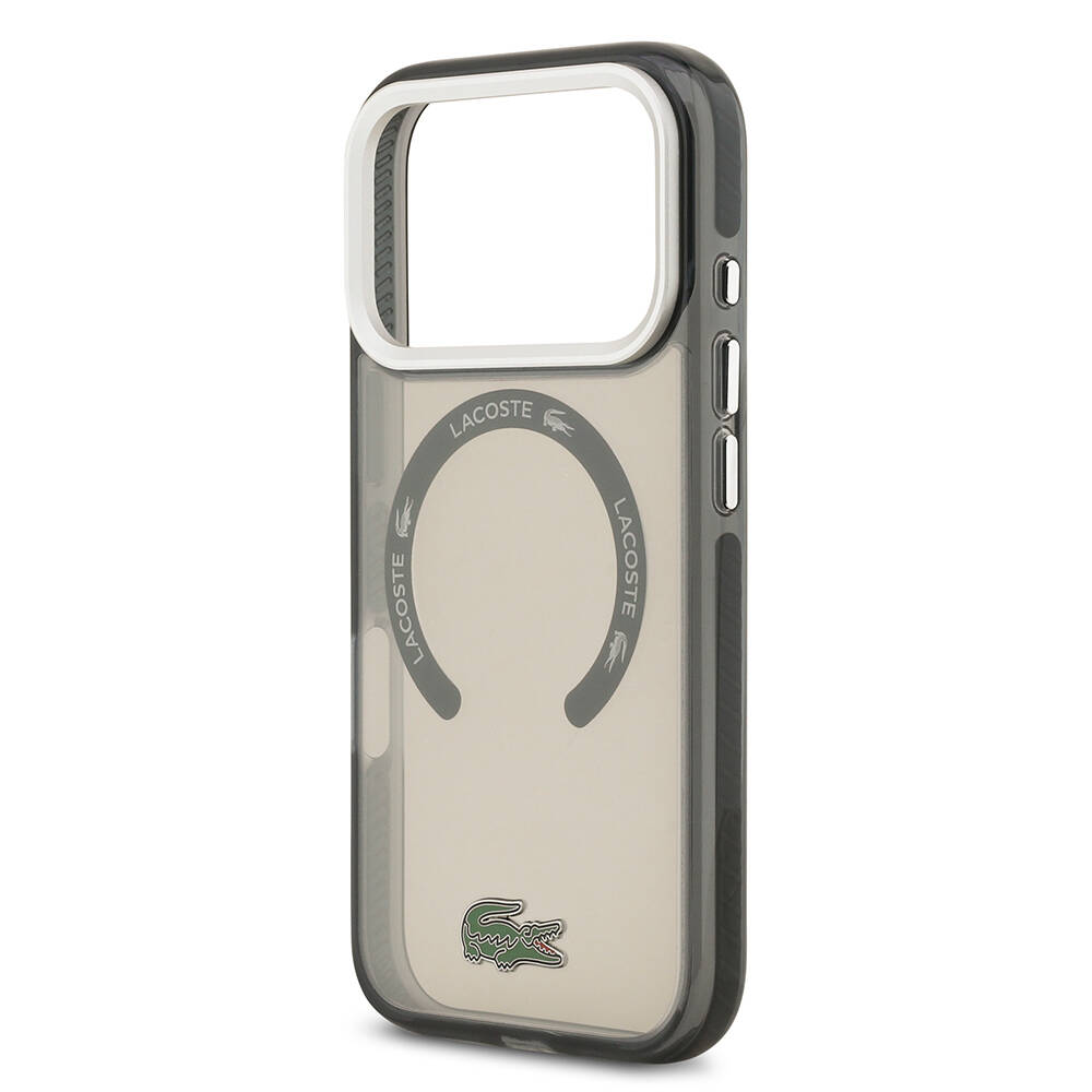 Apple iPhone 17 Pro Kılıf Lacoste Orjinal Lisanslı M-safe Şarj Özellikli İkonik Timsah Logolu Buzlu Kapak - 21