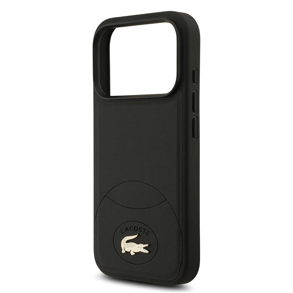 Apple iPhone 17 Pro Kılıf Lacoste Orjinal Lisanslı M-safe Şarj Özellikli PU Deri Tasarımlı Metal Logolu Kapak - 6