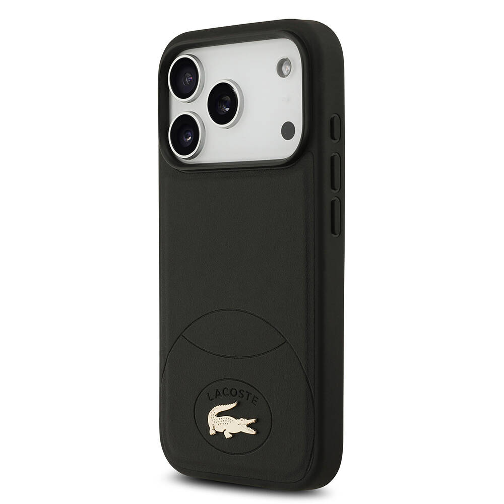 Apple iPhone 17 Pro Kılıf Lacoste Orjinal Lisanslı M-safe Şarj Özellikli PU Deri Tasarımlı Metal Logolu Kapak - 8