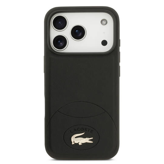 Apple iPhone 17 Pro Kılıf Lacoste Orjinal Lisanslı M-safe Şarj Özellikli PU Deri Tasarımlı Metal Logolu Kapak - 9