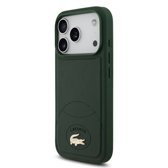 Apple iPhone 17 Pro Kılıf Lacoste Orjinal Lisanslı M-safe Şarj Özellikli PU Deri Tasarımlı Metal Logolu Kapak - 10