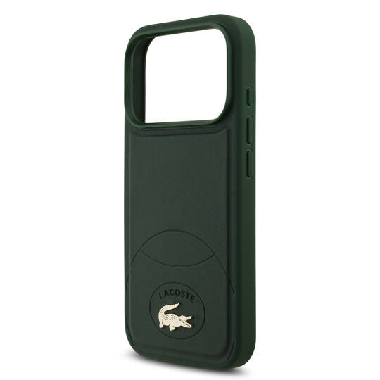 Apple iPhone 17 Pro Kılıf Lacoste Orjinal Lisanslı M-safe Şarj Özellikli PU Deri Tasarımlı Metal Logolu Kapak - 14