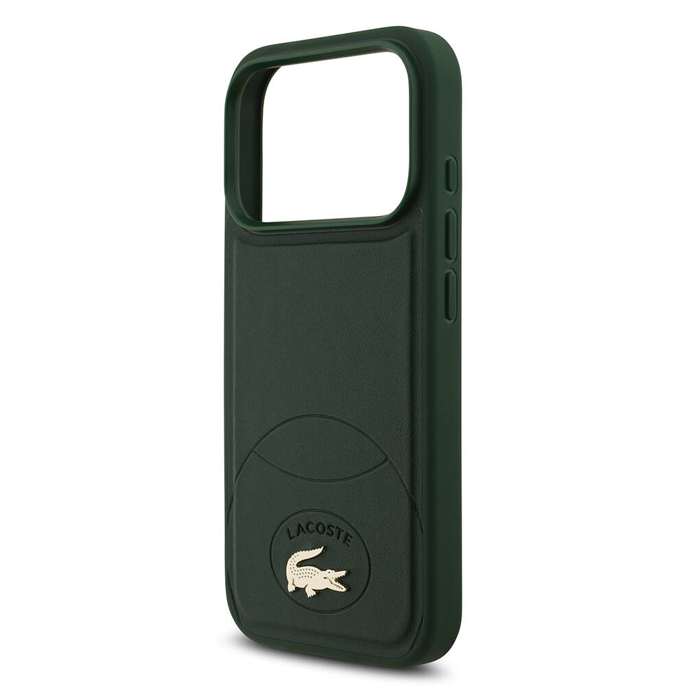 Apple iPhone 17 Pro Kılıf Lacoste Orjinal Lisanslı M-safe Şarj Özellikli PU Deri Tasarımlı Metal Logolu Kapak - 14