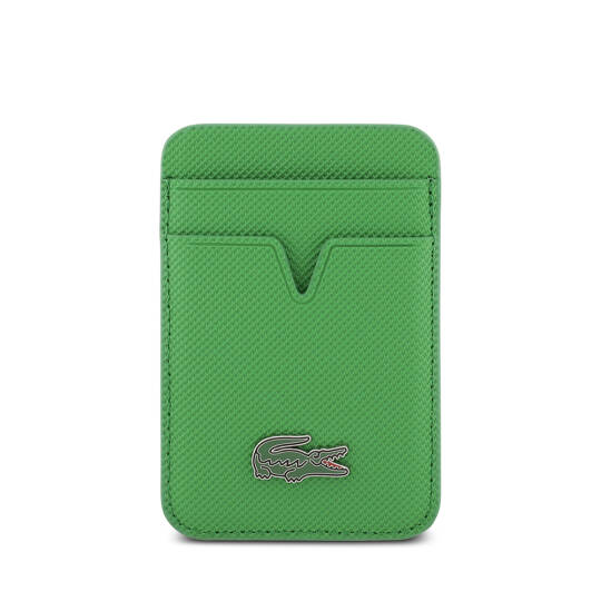 Apple iPhone 17 Pro Kılıf Lacoste Orjinal Lisanslı M-safe Şarj Özellikli PU Pike Desenli Metal Logolu Kartlıklı Kapak - 12
