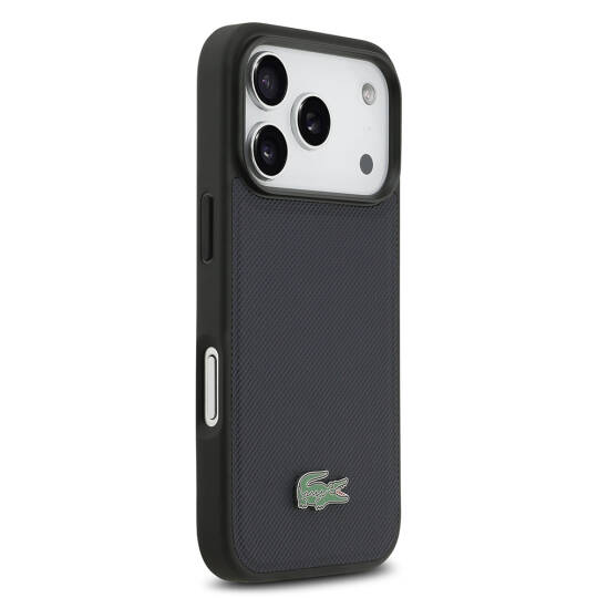 Apple iPhone 17 Pro Kılıf Lacoste Orjinal Lisanslı M-safe Şarj Özellikli PU Pike Desenli Metal Logolu Kartlıklı Kapak - 16