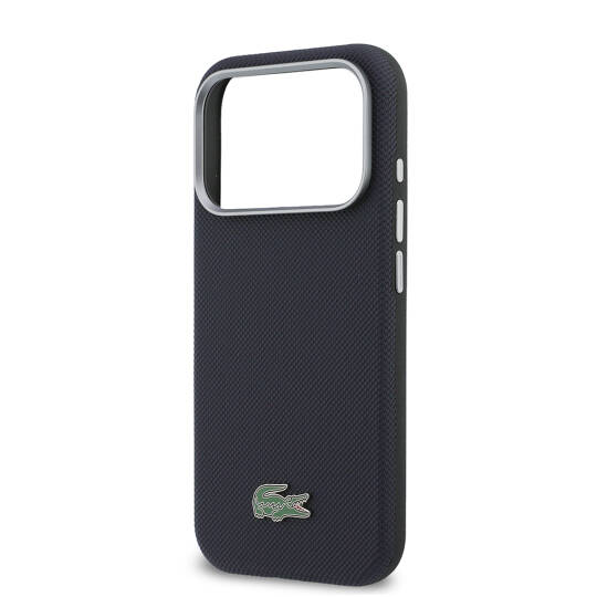 Apple iPhone 17 Pro Kılıf Lacoste Orjinal Lisanslı M-Safe Şarj Özellikli PVC Yarı Pike Desenli Arka Yüzey İkonik Timsah Dokuma Logolu Kapak - 14
