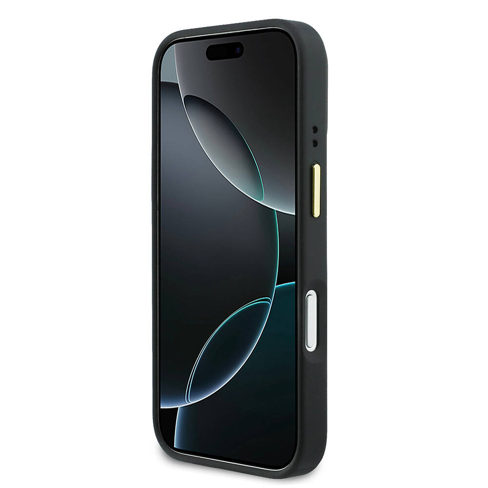 Apple iPhone 17 Pro Kılıf Lacoste Orjinal Lisanslı M-safe Şarj Özellikli Standlı PU Deri Karışık Monogram Desenli Kapak - 5