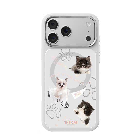 Apple iPhone 17 Pro Kılıf M-safe Şarj Özellikli 3D Baskılı Tasarım Mutural The Cat Serisi Kapak - 28