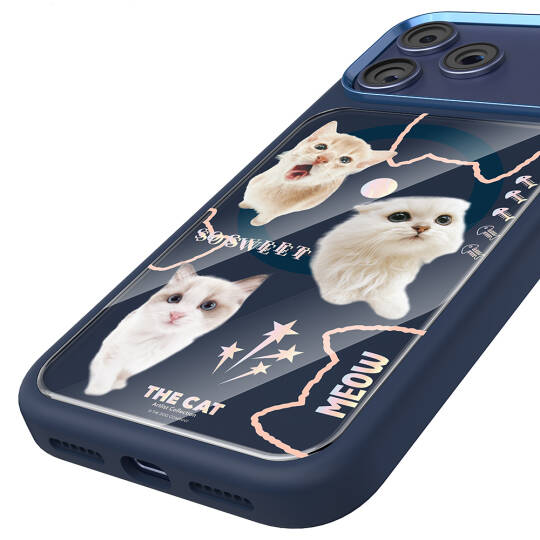 Apple iPhone 17 Pro Kılıf M-safe Şarj Özellikli 3D Baskılı Tasarım Mutural The Cat Serisi Kapak - 18