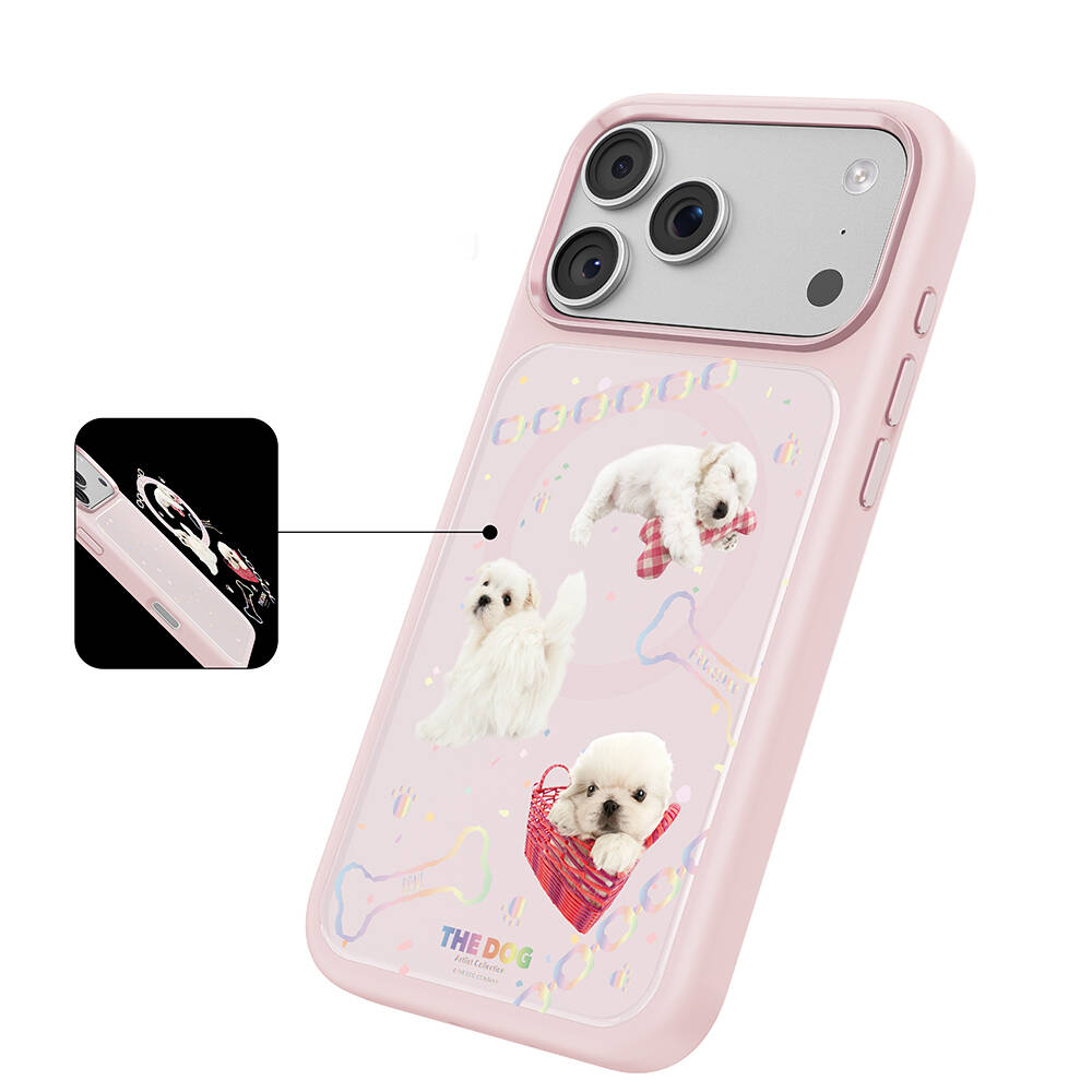 Apple iPhone 17 Pro Kılıf M-safe Şarj Özellikli 3D Baskılı Tasarım Mutural The Dog Serisi Kapak - 36