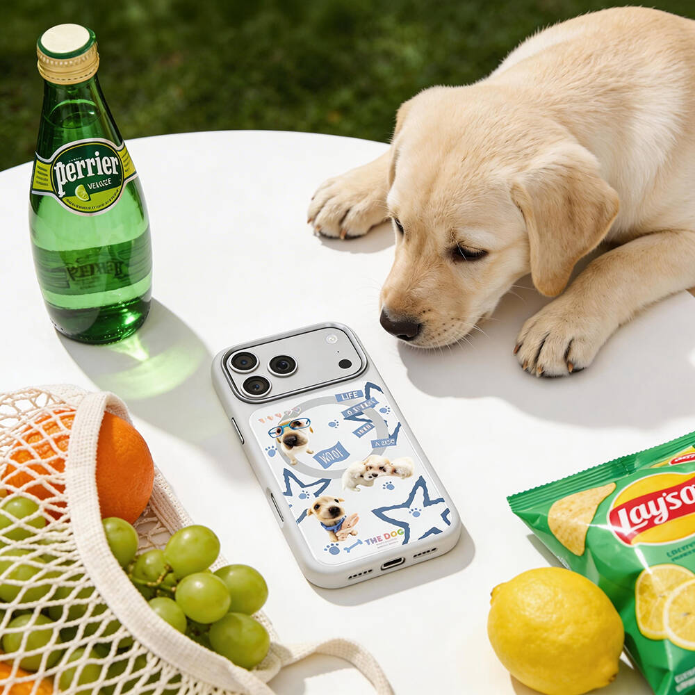 Apple iPhone 17 Pro Kılıf M-safe Şarj Özellikli 3D Baskılı Tasarım Mutural The Dog Serisi Kapak - 10