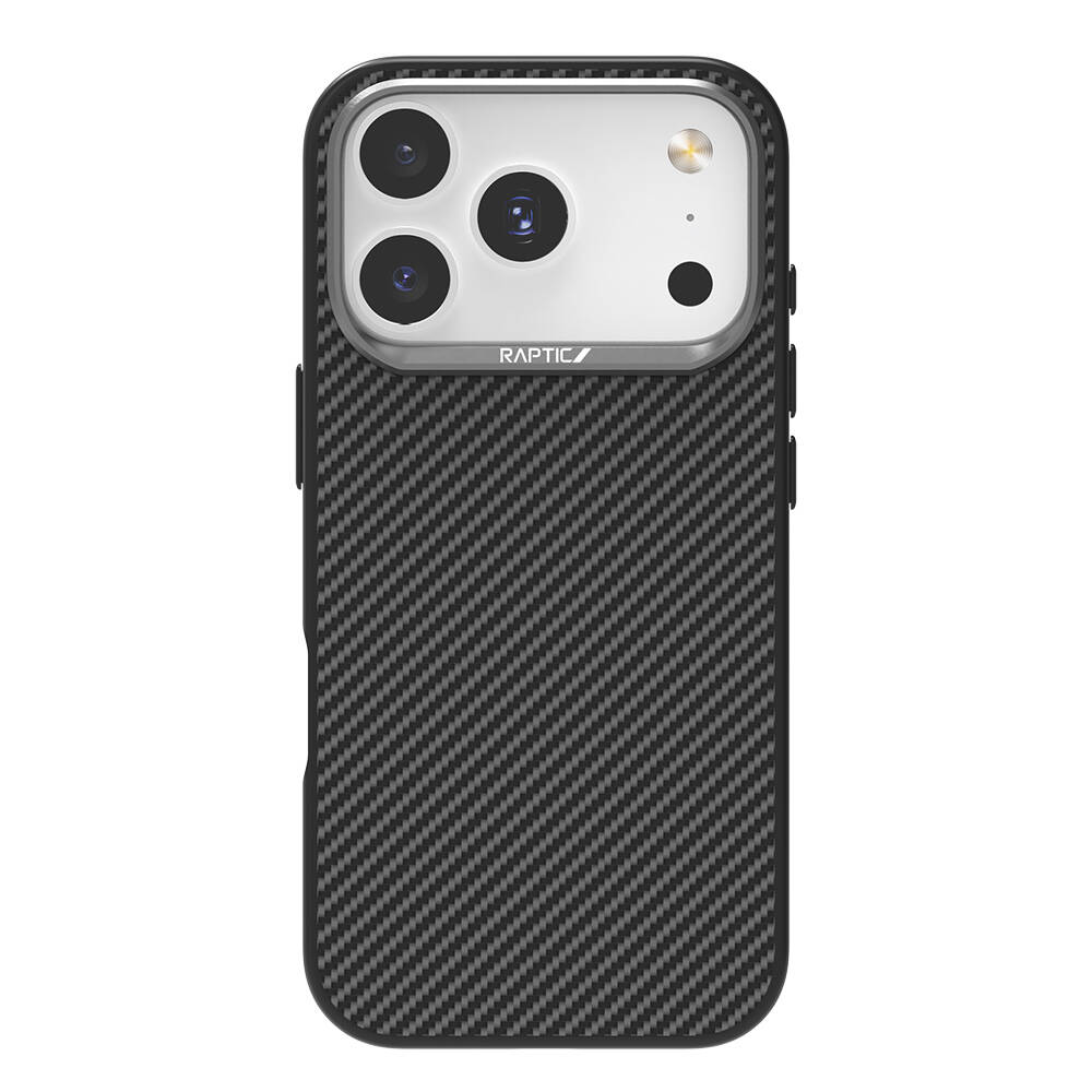 Apple iPhone 17 Pro Kılıf M-safe Şarj Özellikli 600D Metal Kamera Çerçeveli Raptic Aramid Karbon Fiber Serisi Kapak - 2