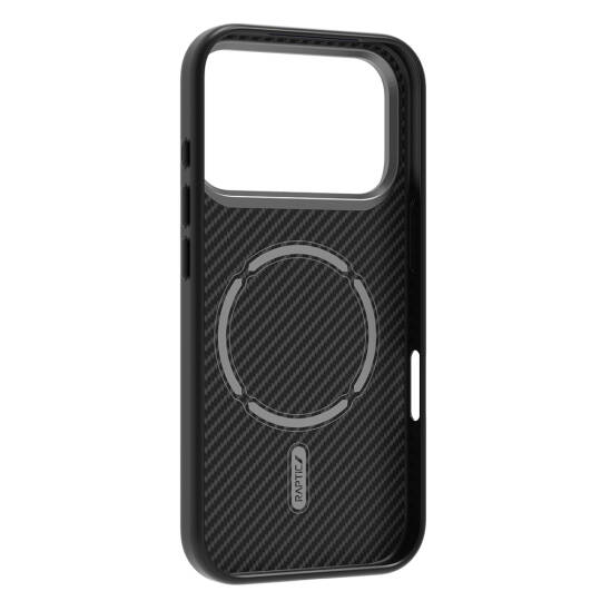 Apple iPhone 17 Pro Kılıf M-safe Şarj Özellikli 600D Metal Kamera Çerçeveli Raptic Aramid Karbon Fiber Serisi Kapak - 4