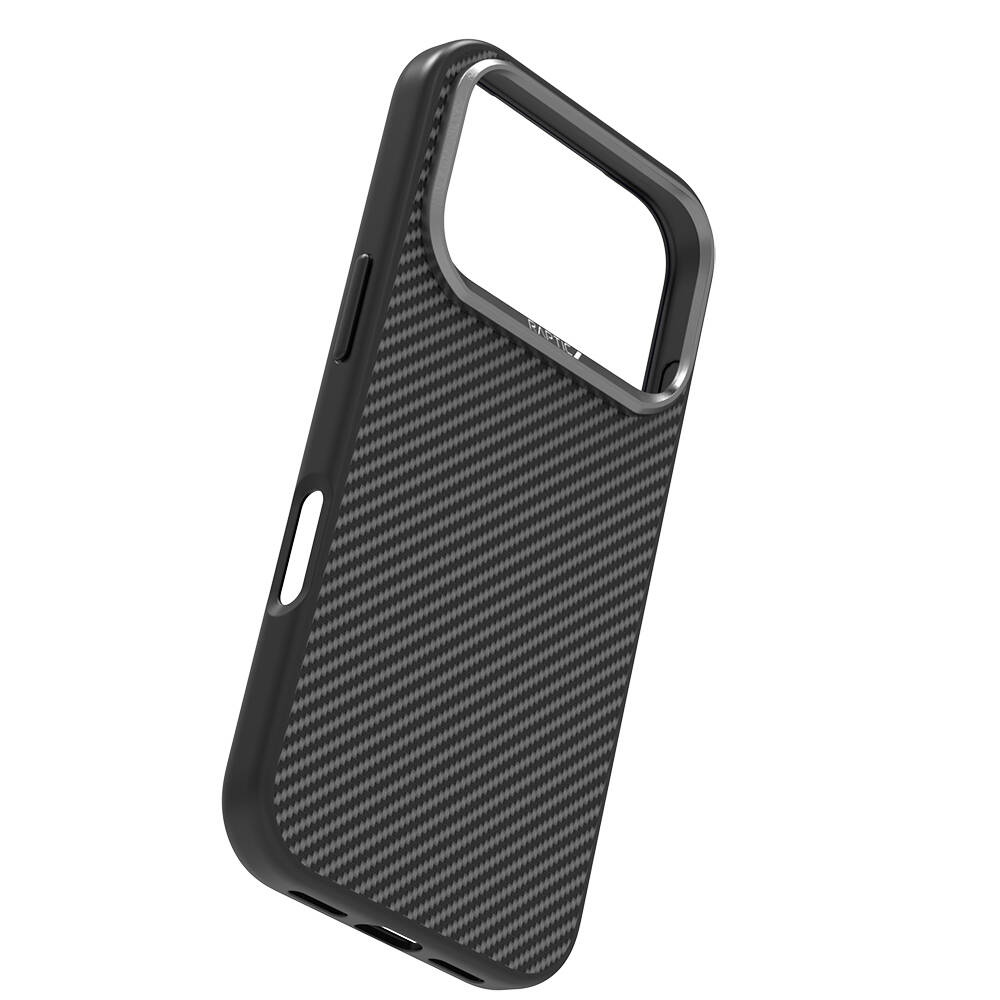 Apple iPhone 17 Pro Kılıf M-safe Şarj Özellikli 600D Metal Kamera Çerçeveli Raptic Aramid Karbon Fiber Serisi Kapak - 7