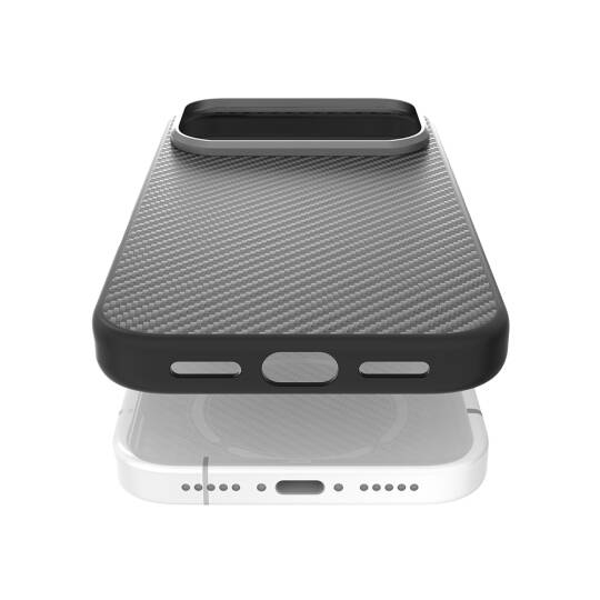 Apple iPhone 17 Pro Kılıf M-safe Şarj Özellikli 600D Metal Kamera Çerçeveli Raptic Aramid Karbon Fiber Serisi Kapak - 8