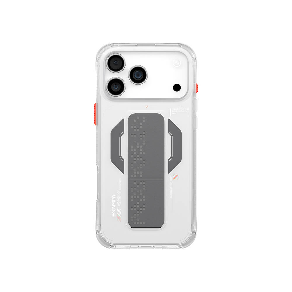 Apple iPhone 17 Pro Kılıf M-Safe Şarj Özellikli Airbag Tasarımlı Standlı Skinarma Haxa Kapak - 7