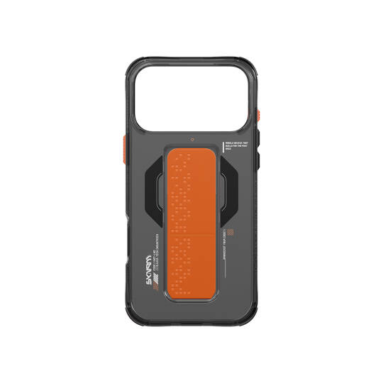 Apple iPhone 17 Pro Kılıf M-Safe Şarj Özellikli Airbag Tasarımlı Standlı Skinarma Haxa Kapak - 11