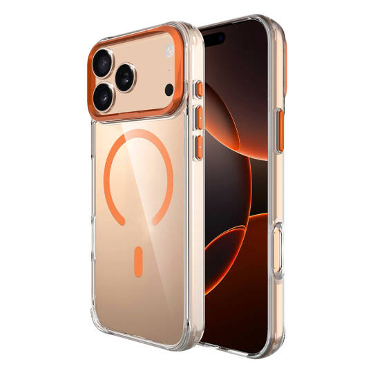 Apple iPhone 17 Pro Kılıf M-safe Şarj Özellikli Airbagli Kamera Standlı Zore Azor Kapak - 7