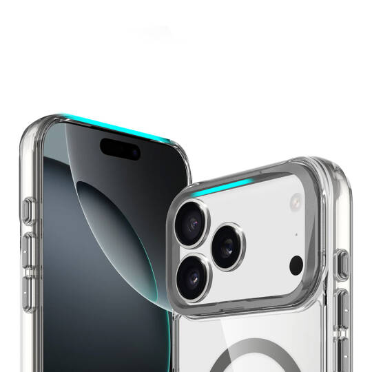 Apple iPhone 17 Pro Kılıf M-safe Şarj Özellikli Airbagli Kamera Standlı Zore Azor Kapak - 14