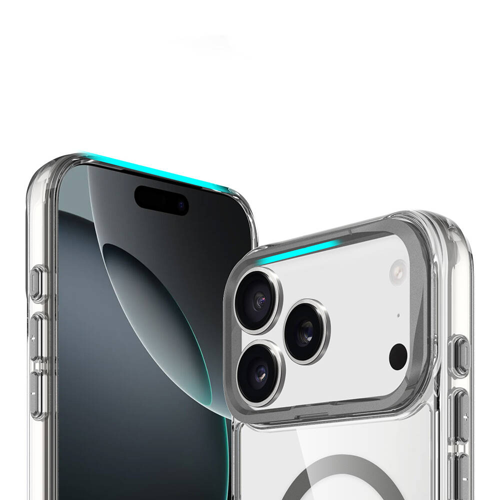 Apple iPhone 17 Pro Kılıf M-safe Şarj Özellikli Airbagli Kamera Standlı Zore Azor Kapak - 14