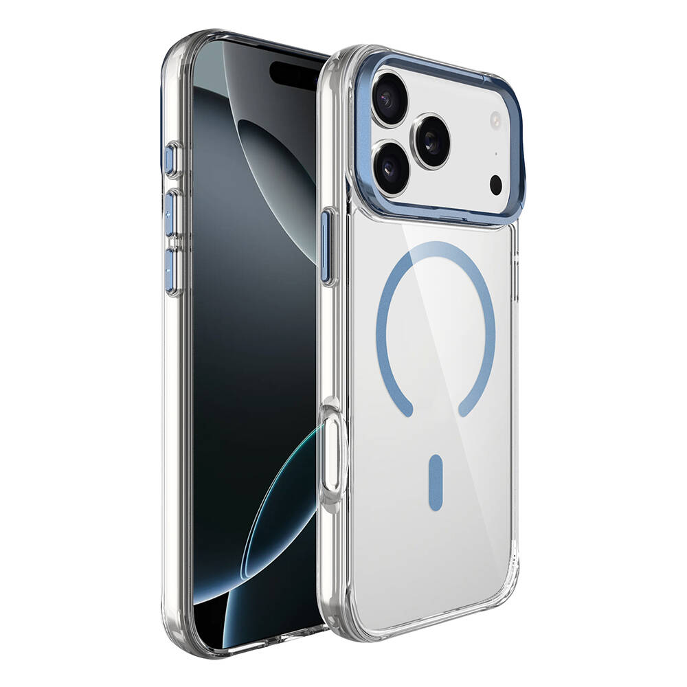 Apple iPhone 17 Pro Kılıf M-safe Şarj Özellikli Airbagli Kamera Standlı Zore Azor Kapak - 2