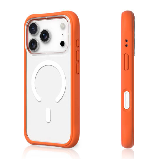 Apple iPhone 17 Pro Kılıf M-safe Şarj Özellikli Airbagli Youngkit Dynamic 2 Serisi Kapak Turuncu
