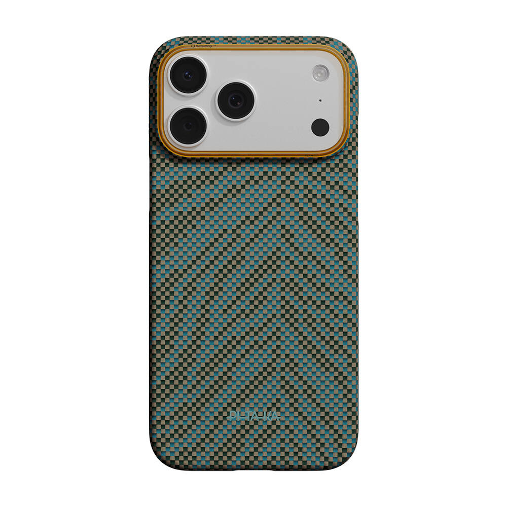 Apple iPhone 17 Pro Kılıf M-safe Şarj Özellikli Aramid Karbon Fiber Pitaka Breath of Veins Serisi Kapak - 14