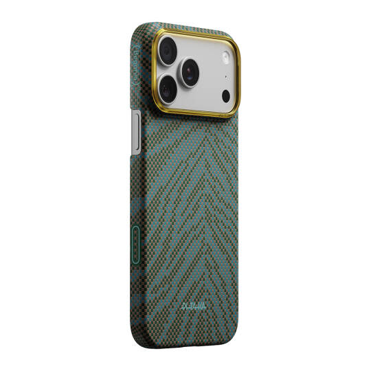 Apple iPhone 17 Pro Kılıf M-safe Şarj Özellikli Aramid Karbon Fiber Pitaka Breath of Veins Serisi Kapak - 15