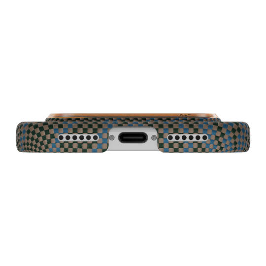 Apple iPhone 17 Pro Kılıf M-safe Şarj Özellikli Aramid Karbon Fiber Pitaka Breath of Veins Serisi Kapak - 17