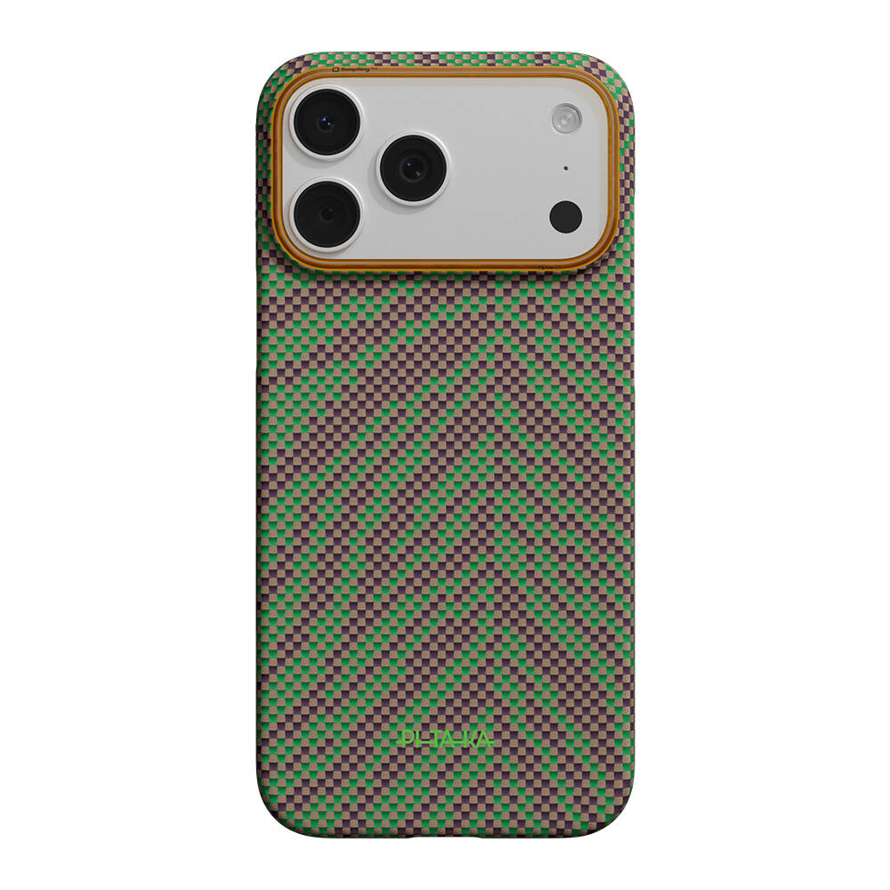 Apple iPhone 17 Pro Kılıf M-safe Şarj Özellikli Aramid Karbon Fiber Pitaka Breath of Veins Serisi Kapak - 7