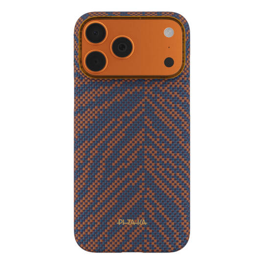 Apple iPhone 17 Pro Kılıf M-safe Şarj Özellikli Aramid Karbon Fiber Pitaka Breath of Veins Serisi Kapak - 1