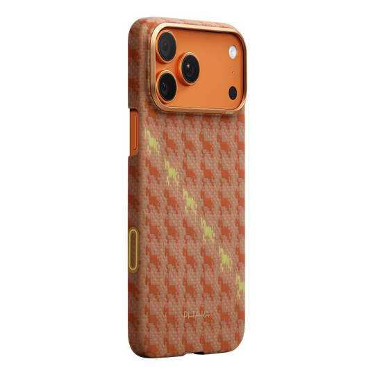 Apple iPhone 17 Pro Kılıf M-safe Şarj Özellikli Aramid Karbon Fiber Pitaka Edge Serisi Happiness Rides Kapak - 2