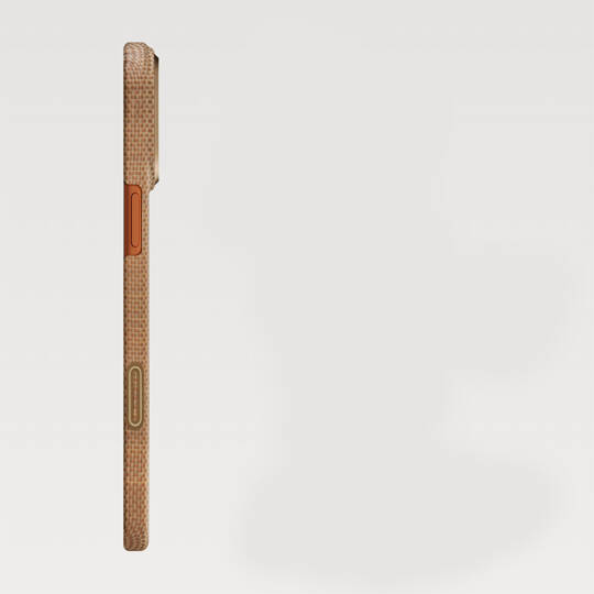 Apple iPhone 17 Pro Kılıf M-safe Şarj Özellikli Aramid Karbon Fiber Pitaka Glints of Gold Ultra Slim Serisi Kapak - 11