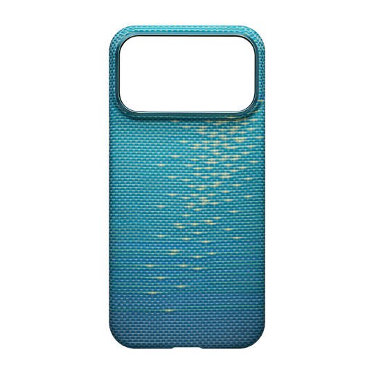 Apple iPhone 17 Pro Kılıf M-safe Şarj Özellikli Aramid Karbon Fiber Pitaka Glints of Gold Ultra Slim Serisi Kapak - 13