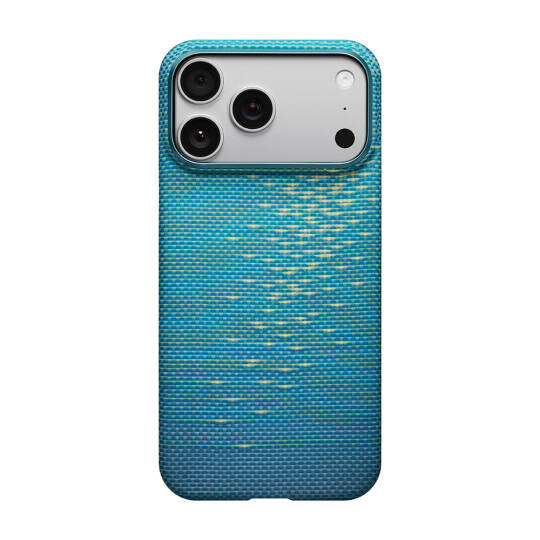 Apple iPhone 17 Pro Kılıf M-safe Şarj Özellikli Aramid Karbon Fiber Pitaka Glints of Gold Ultra Slim Serisi Kapak - 2