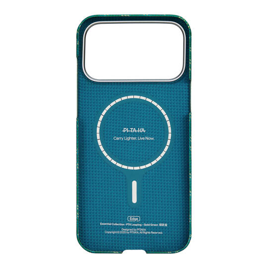 Apple iPhone 17 Pro Kılıf M-safe Şarj Özellikli Aramid Karbon Fiber Pitaka Tactile Woven Monogram Serisi Kapak - 10