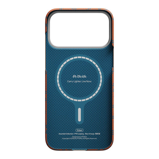 Apple iPhone 17 Pro Kılıf M-safe Şarj Özellikli Aramid Karbon Fiber Pitaka Tactile Woven Monogram Serisi Kapak - 14