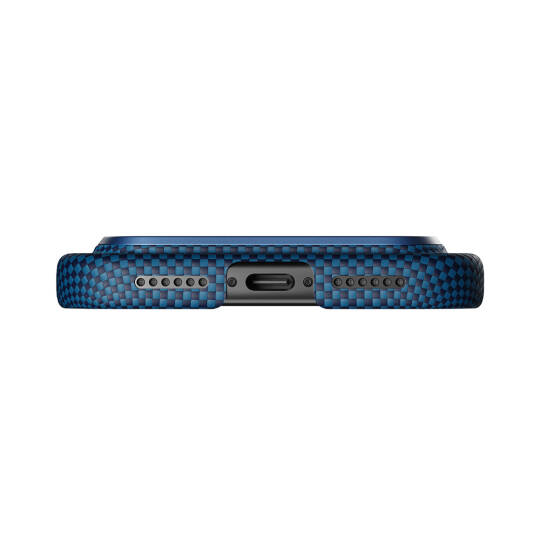 Apple iPhone 17 Pro Kılıf M-safe Şarj Özellikli Aramid Karbon Fiber Pitaka Tactile Woven Starpeak Serisi Milky Way Galaxy Kapak - 7