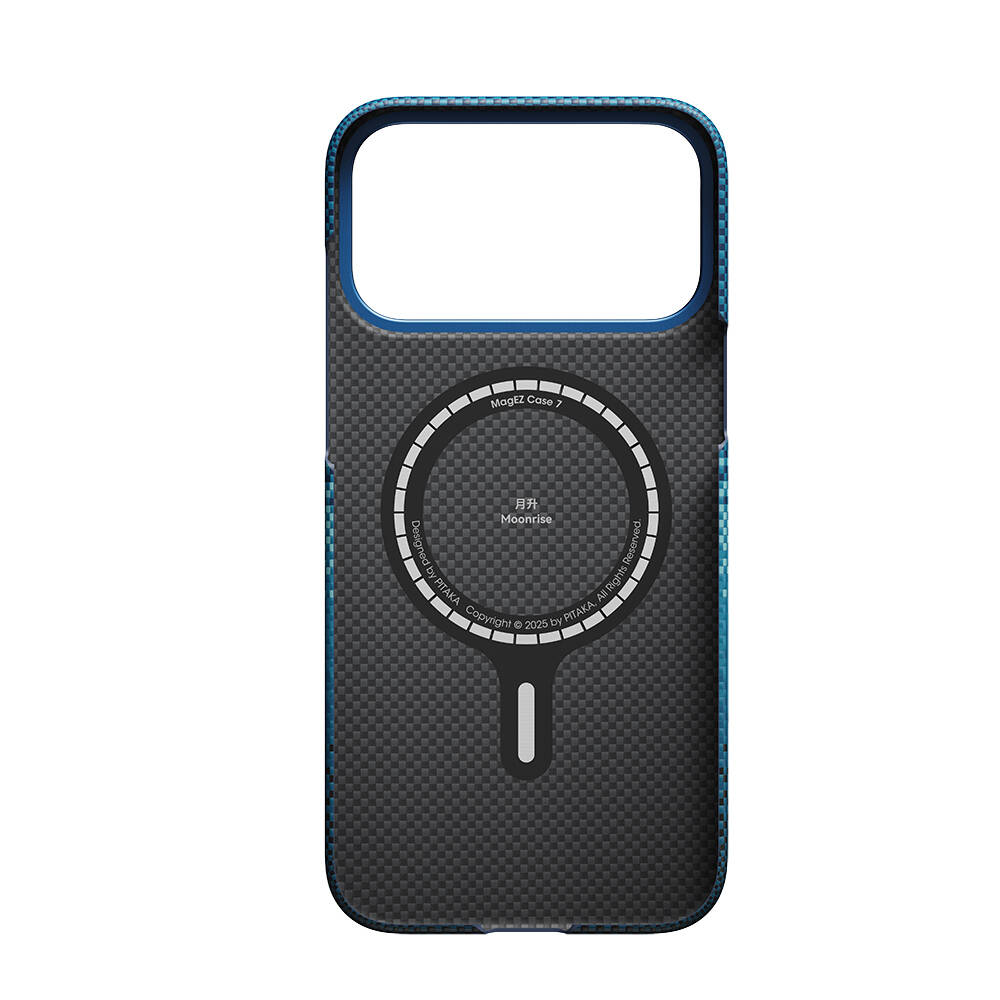 Apple iPhone 17 Pro Kılıf M-safe Şarj Özellikli Aramid Karbon Fiber Pitaka Tactile Woven Starpeak Serisi Milky Way Galaxy Kapak - 9