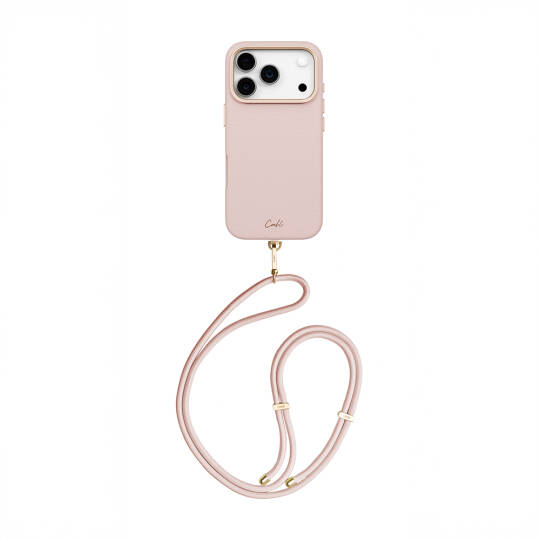 Apple iPhone 17 Pro Kılıf M-safe Şarj Özellikli Askı İpli Coehl Mirelle Kapak Pembe