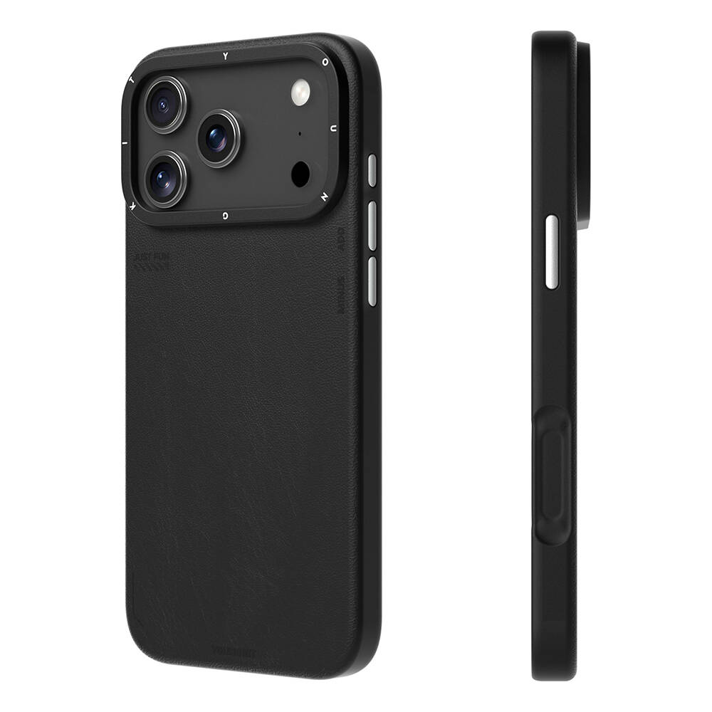 Apple iPhone 17 Pro Kılıf M-safe Şarj Özellikli Basit Mat Deri Desenli Youngkit Tech Fashion Serisi Kapak - 10
