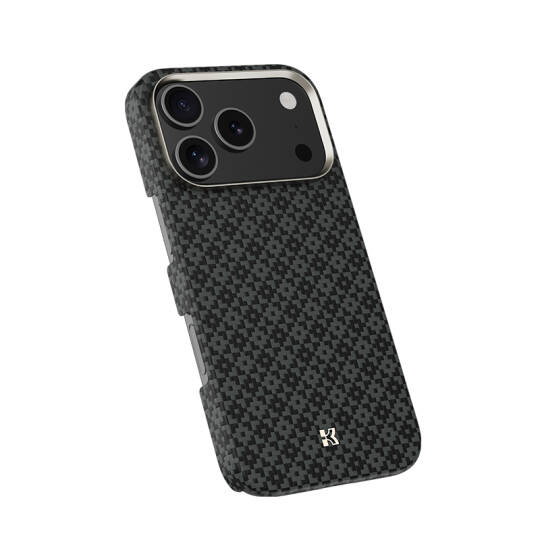 Apple iPhone 17 Pro Kılıf M-Safe Şarj Özellikli Benks ArmorAir ArmorGrid Serisi Kevlar Karbon Kapak - 7