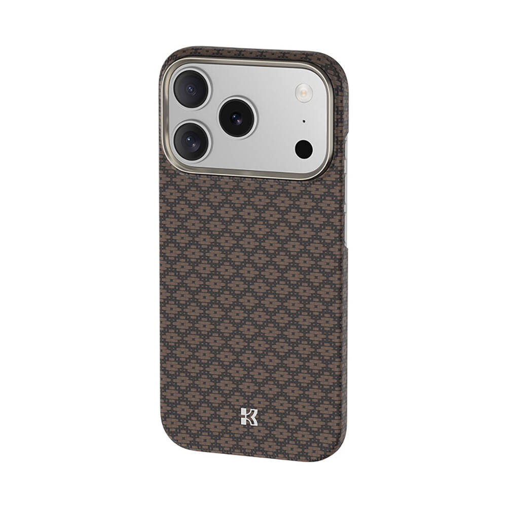 Apple iPhone 17 Pro Kılıf M-Safe Şarj Özellikli Benks ArmorAir ArmorGrid Serisi Kevlar Karbon Kapak - 9