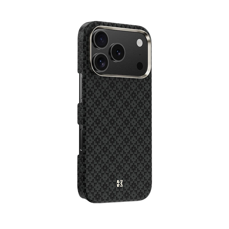 Apple iPhone 17 Pro Kılıf M-Safe Şarj Özellikli Benks ArmorAir ArmorGrid Serisi Kevlar Karbon Kapak - 13