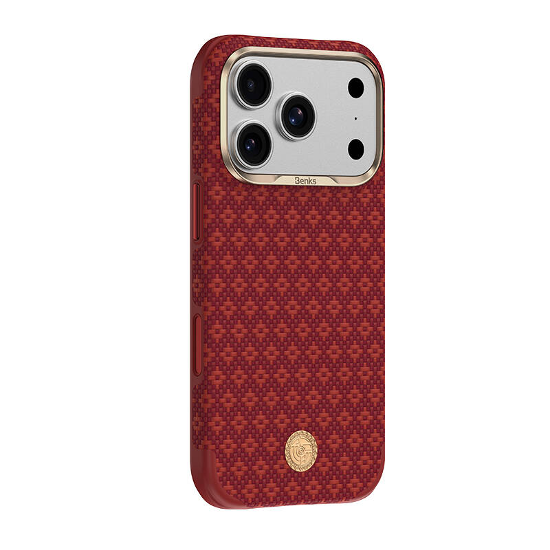 Apple iPhone 17 Pro Kılıf M-Safe Şarj Özellikli Benks ArmorPro ArmorEdge X9 Serisi Kevlar Karbon Kapak - 14