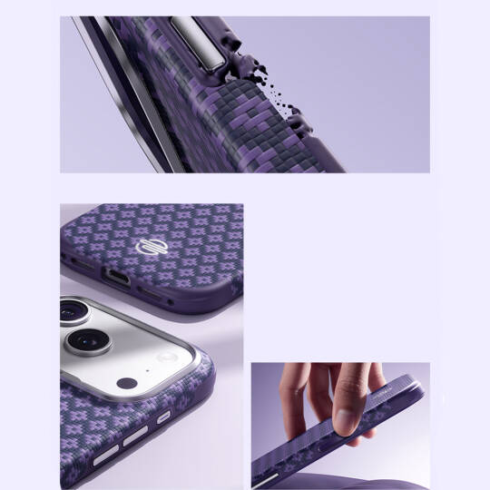 Apple iPhone 17 Pro Kılıf M-Safe Şarj Özellikli Benks ArmorPro ArmorEdge X9 Serisi Kevlar Karbon Kapak - 8