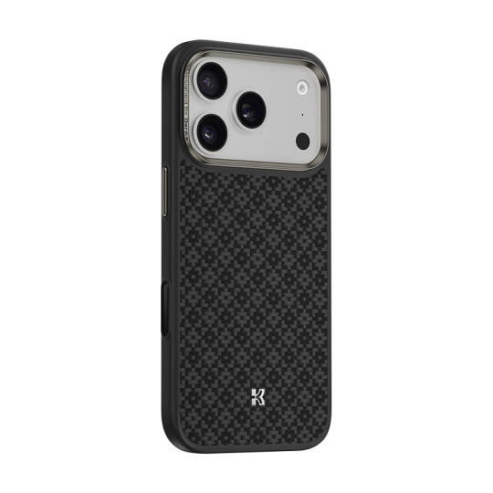Apple iPhone 17 Pro Kılıf M-Safe Şarj Özellikli Benks ArmorPro ArmorGrid Serisi Kevlar Karbon Kapak - 21