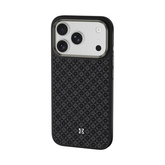 Apple iPhone 17 Pro Kılıf M-Safe Şarj Özellikli Benks ArmorPro ArmorGrid Serisi Kevlar Karbon Kapak - 23